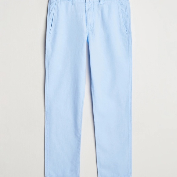 J.McLaughlin Sz 36 LightBlue Taylor Straight Fit Chino in Italian Twill Cotton - Picture 12 of 13